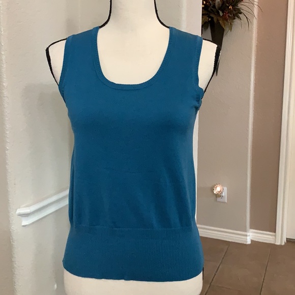 Grace Elements blue sleeveless lightweight  silk blend sweater vest Size XS/PP - Picture 8 of 14